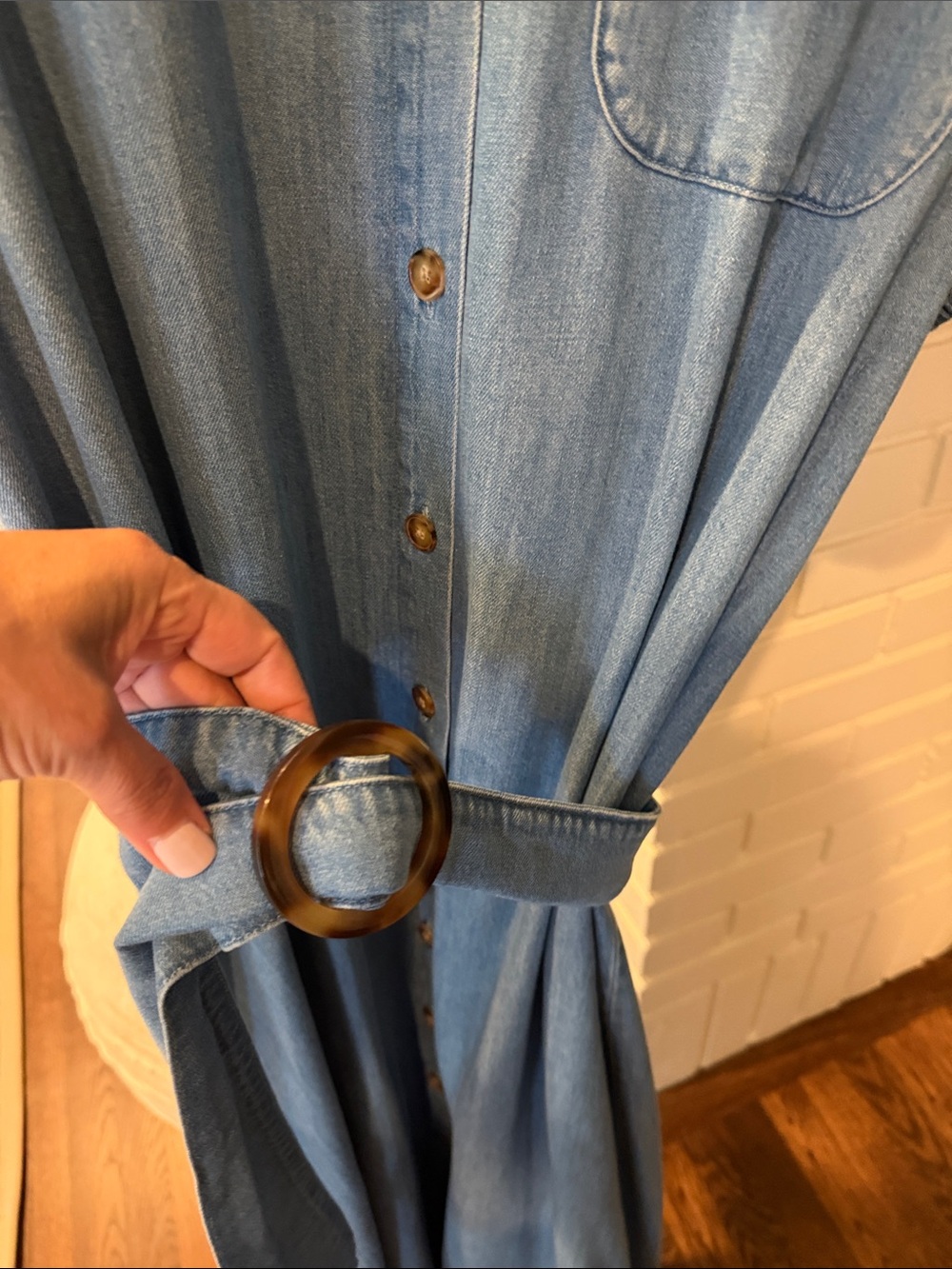 Sezane Denim Shirt Dress - Picture 5 of 6